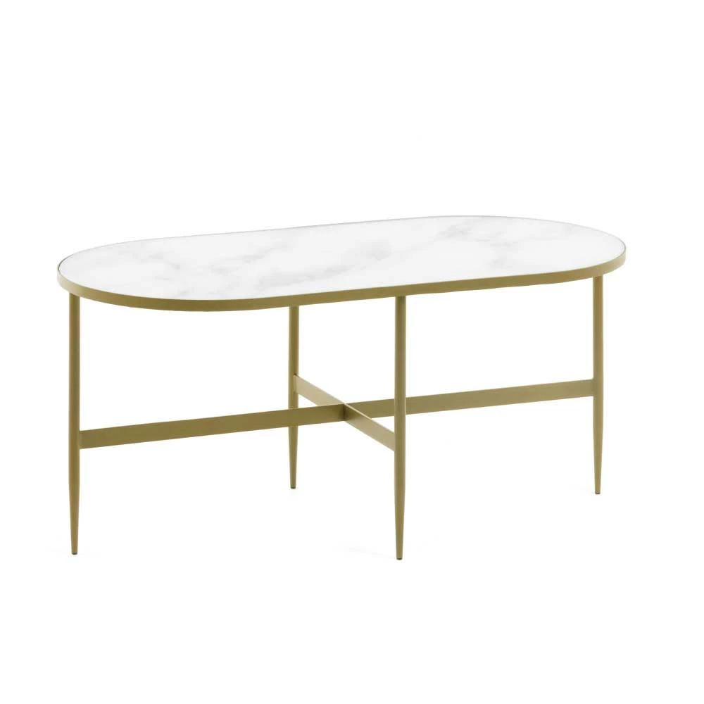 100x50 Ovaler Couchtisch Im Retrostil - Maddox 1 100x50 Ovaler Couchtisch Im Retrostil - Maddox