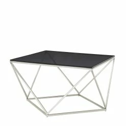 104x46x104 Designer Wohnzimmertisch Aus Rauchglas - Gavette