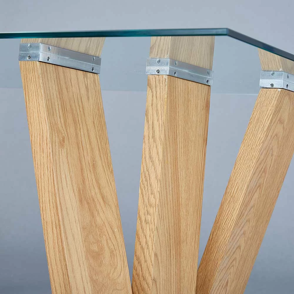 110x60 Design Wohnzimmertisch Mit Glasplatte - Jackon 2 110x60 Design Wohnzimmertisch Mit Glasplatte - Jackon – Bild 2
