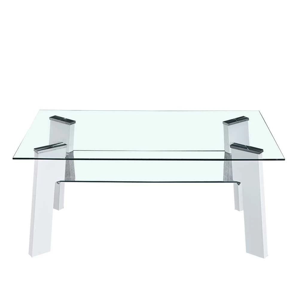 110x60 Wohnzimmer Glastisch Mit Ablage - Masuca 3 110x60 Wohnzimmer Glastisch Mit Ablage - Masuca – Bild 3
