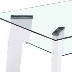 110x60 Wohnzimmer Glastisch Mit Ablage - Masuca 7 110x60 Wohnzimmer Glastisch Mit Ablage - Masuca -Bouquet-shop 110x60 wohnzimmer glastisch mit ablage beine in weiss hochglanz masuca 03