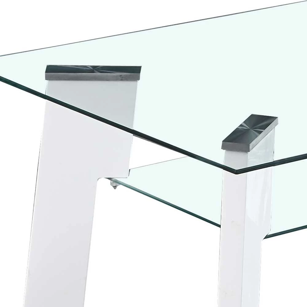 110x60 Wohnzimmer Glastisch Mit Ablage - Masuca 4 110x60 Wohnzimmer Glastisch Mit Ablage - Masuca – Bild 4
