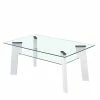 110x60 Wohnzimmer Glastisch Mit Ablage - Masuca