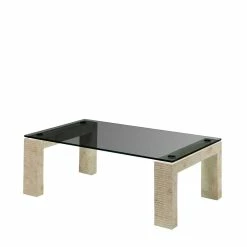 120x70 Rauchglas Wohnzimmertisch 40 Cm Hoch - Lacian