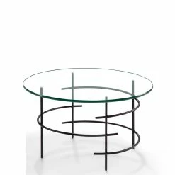 Alternative view of 60cm Runder Couchtisch Mit Glasplatte - Prakto