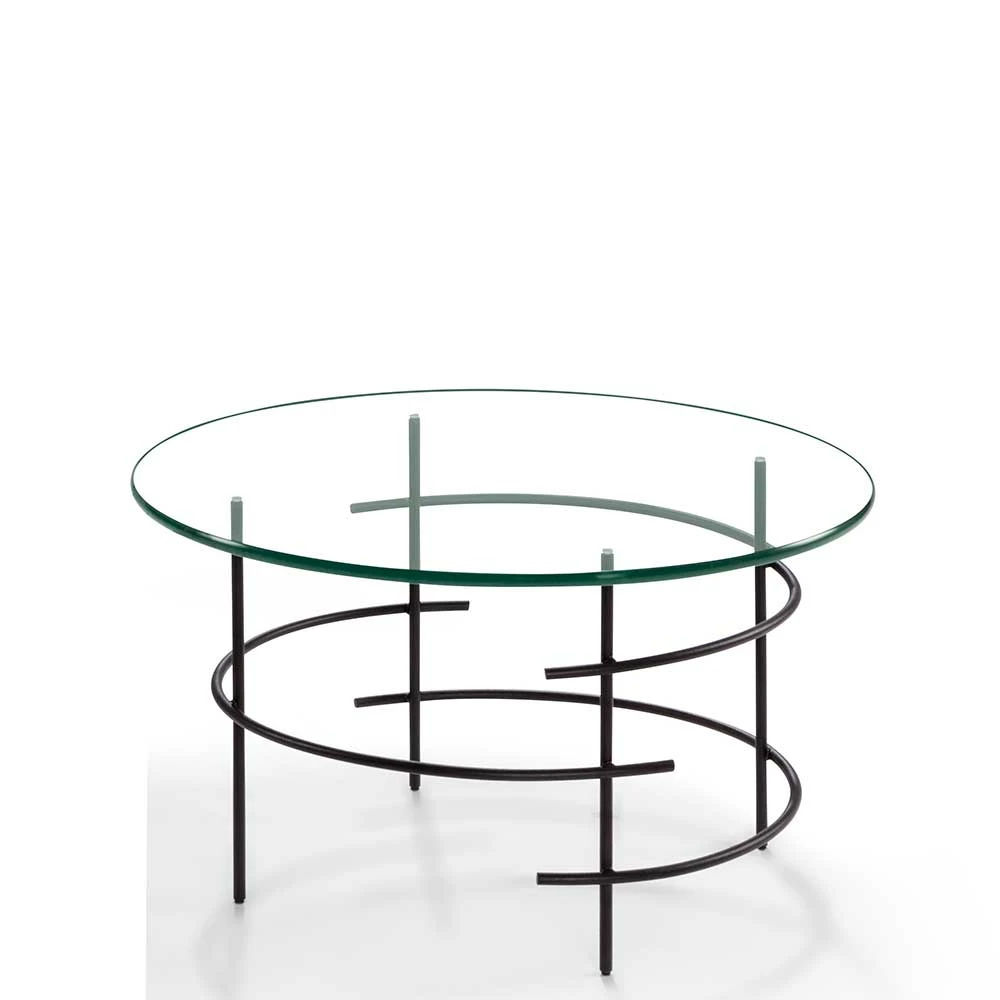 60cm Runder Couchtisch Mit Glasplatte - Prakto 2 60cm Runder Couchtisch Mit Glasplatte - Prakto – Bild 2