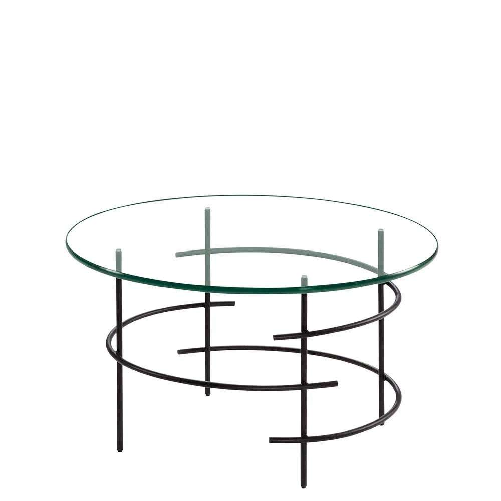 60cm Runder Couchtisch Mit Glasplatte - Prakto 1 60cm Runder Couchtisch Mit Glasplatte - Prakto