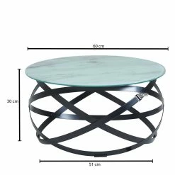 60x30x60 Runder Couchtisch Mit Ringgestell - Elefonas -Bouquet-shop 60x30x60 runder couchtisch mit ringgestell in schwarz glasplatte in marmor elefonas 04