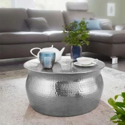 Alternative view of 60x31x60 Alu Couchtisch In Silberfarben - Bastia