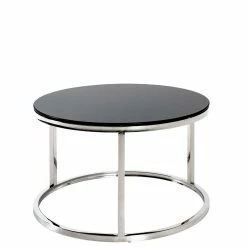 60x36x60 Couchtisch Aus Schwarzglas - Zyaman
