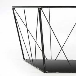60x43x60 Sofatisch Mit Glasplatte - Kerry -Bouquet-shop 60x43x60 sofatisch mit glasplatte stahl draht gestell trapez design kerry 03