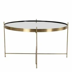 70cm Runder Glas Couchtisch Mit Stahl In Messing - Vally 8 70cm Runder Glas Couchtisch Mit Stahl In Messing - Vally -Bouquet-shop 70cm runder glas couchtisch mit stahl in messing pulverbeschichtet vally 02
