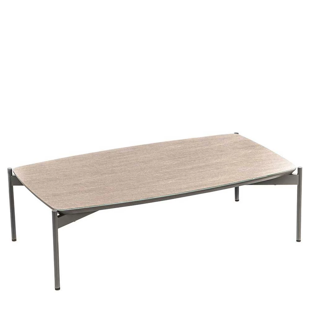 85x50 Couchtisch Mit Glas Beschichtung Taupe - Basel 2 85x50 Couchtisch Mit Glas Beschichtung Taupe - Basel – Bild 2