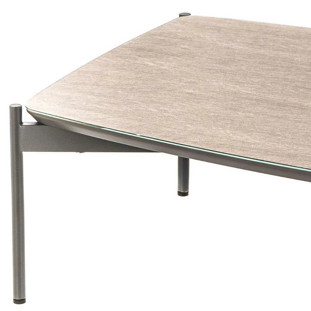 85x50 Couchtisch Mit Glas Beschichtung Taupe - Basel 3 85x50 Couchtisch Mit Glas Beschichtung Taupe - Basel – Bild 3