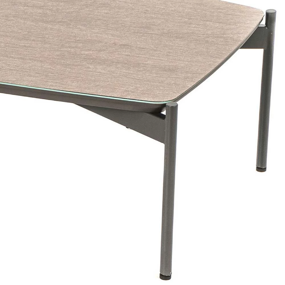 85x50 Couchtisch Mit Glas Beschichtung Taupe - Basel 4 85x50 Couchtisch Mit Glas Beschichtung Taupe - Basel – Bild 4