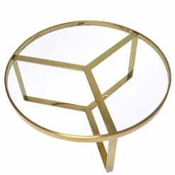 90 Cm Runder Wohnzimmertisch Mit Klarglas Platte - Losandas 9 90 Cm Runder Wohnzimmertisch Mit Klarglas Platte - Losandas -Bouquet-shop 90 cm runder wohnzimmertisch mit klarglas platte und buegelgestell in gold losandas 03