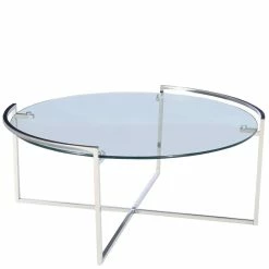 90cm Runder Glastisch Fürs Wohnzimmer - Agapedus