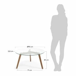 90x45x90 Cm Glastisch Mit 3-Fußgestell - Gemta 7 90x45x90 Cm Glastisch Mit 3-Fußgestell - Gemta -Bouquet-shop 90x45x90 cm glastisch mit 3 fussgestell in eichefarben gemta 04