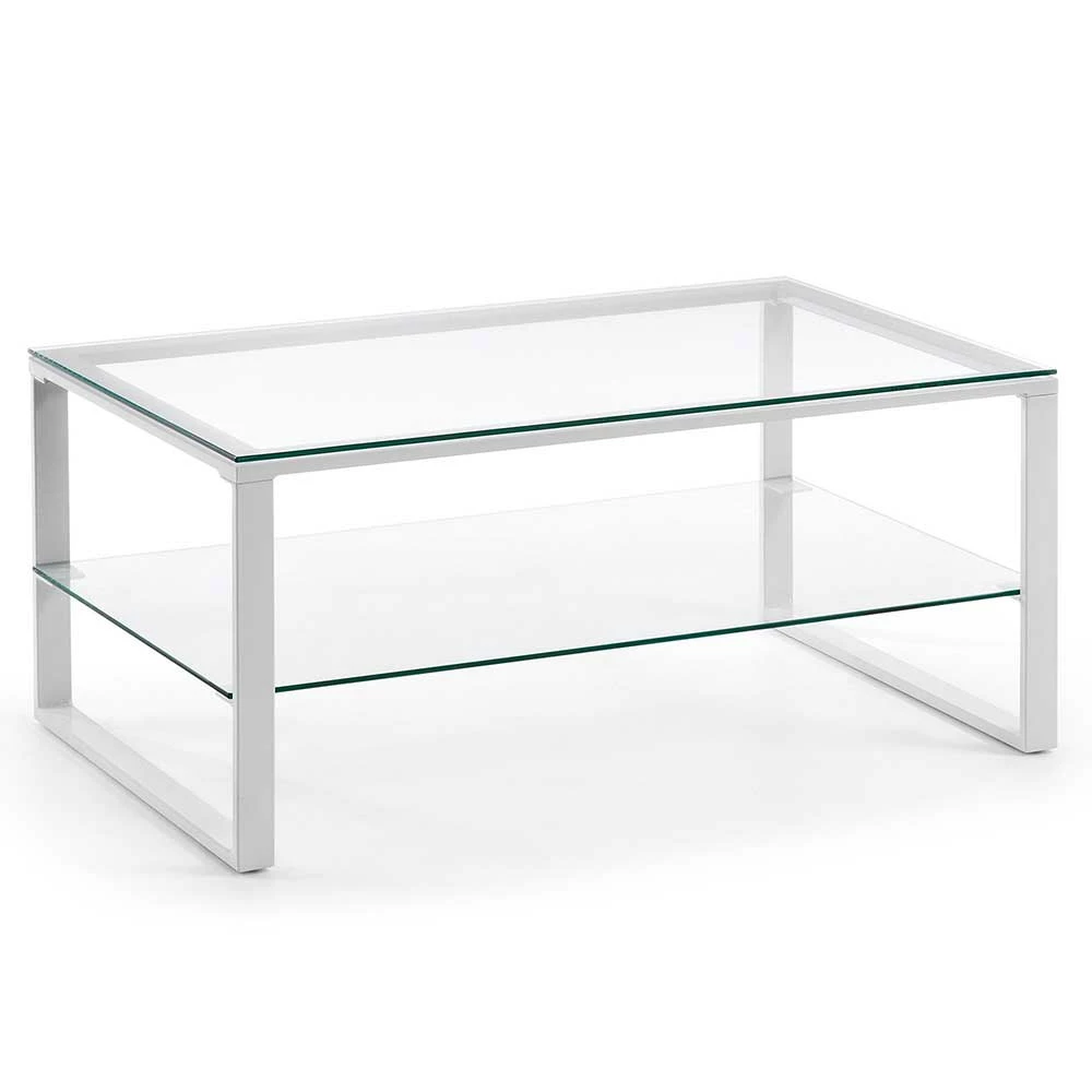 90x55 Cm Wohnzimmertisch Mit Zwei Glasplatten - Rekin 1 90x55 Cm Wohnzimmertisch Mit Zwei Glasplatten - Rekin
