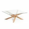 90x90 Wohnzimmer Glastisch Mit Mikado Gestell - Yawira