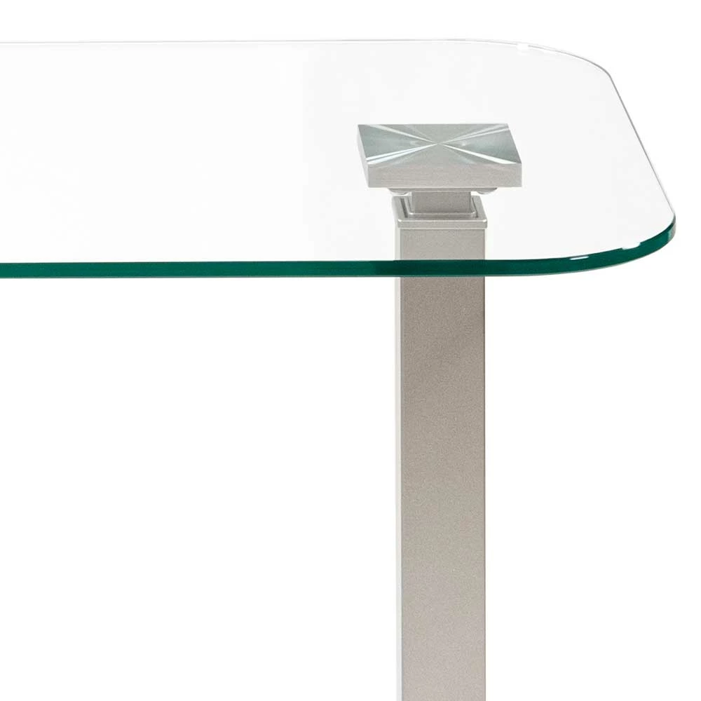 Beistelltisch Aus Glas & Metall - Höhenverstellbar - Satara 4 Beistelltisch Aus Glas & Metall - Höhenverstellbar - Satara – Bild 4