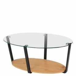 Couchtisch Mit Ovaler Glasplatte - Udiessa