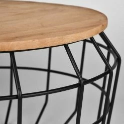 Couchtisch Mit Runder Holzplatte - Kantino 6 Couchtisch Mit Runder Holzplatte - Kantino -Bouquet-shop couchtisch mit runder holzplatte aus mangobaum drahtgestell schwarz kantino 02