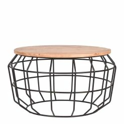 Couchtisch Mit Runder Holzplatte - Kantino