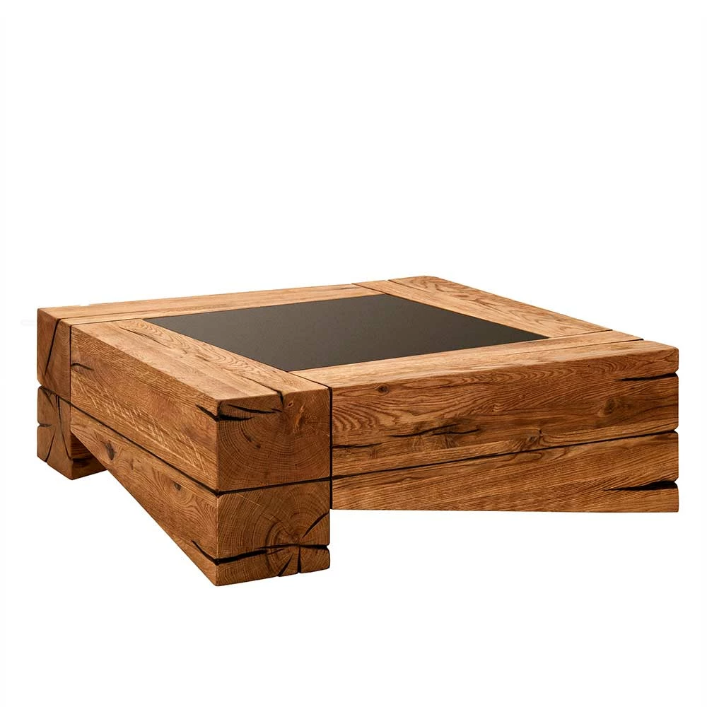 Design Balken Couchtisch Aus Asteiche - Ventida 1 Design Balken Couchtisch Aus Asteiche - Ventida