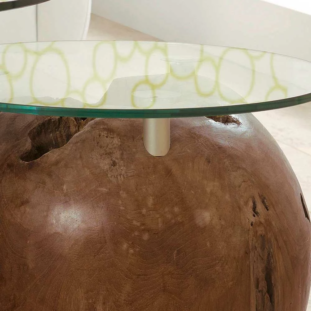 Design Beistelltisch Lirou Mit Runder Glasplatte (zweiteilig) 3 Design Beistelltisch Lirou Mit Runder Glasplatte (zweiteilig) – Bild 3