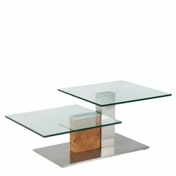 Alternative view of Design Couchtisch Mit Zwei Glasplatten - Carletta