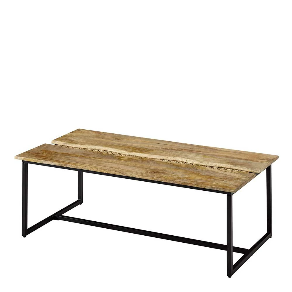 Designer Couchtisch Aus Holz & Wiener Geflecht - Leiria