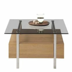 Designer Wohnzimmer-Couchtisch Mit Rauchglas Platte - Santos 8 Designer Wohnzimmer-Couchtisch Mit Rauchglas Platte - Santos -Bouquet-shop designer wohnzimmer couchtisch mit rauchglas platte eiche furnier metallbeinen santos 02