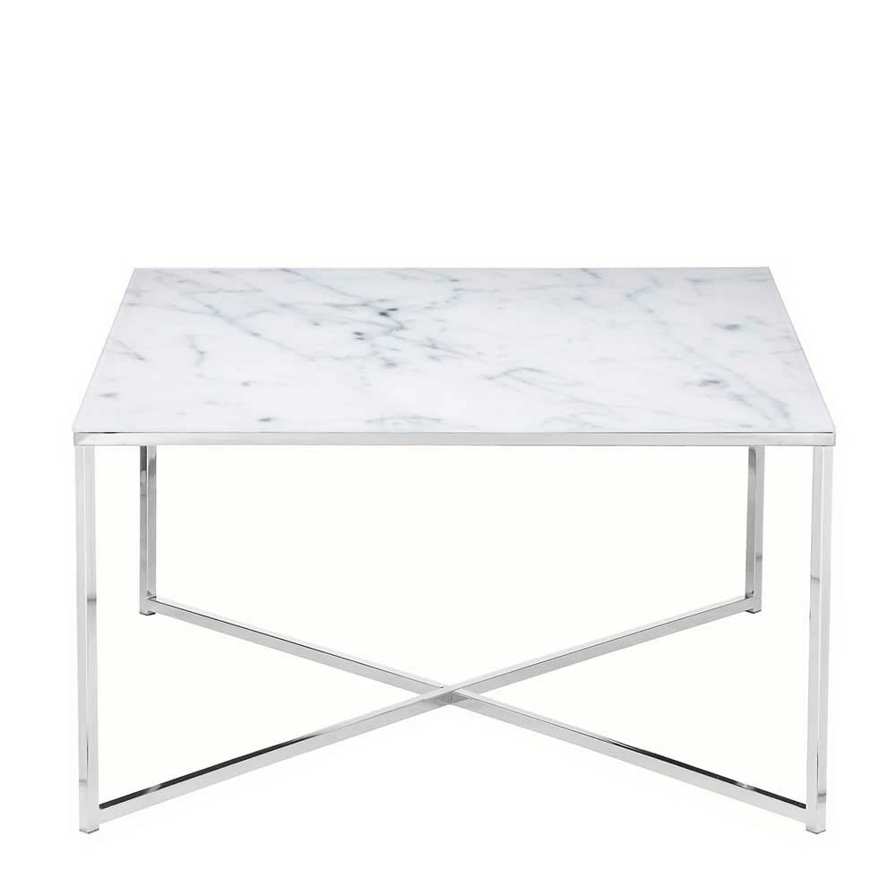 Edler Couchtisch In Marmor & Chrom - Vancerta 2 Edler Couchtisch In Marmor & Chrom - Vancerta – Bild 2