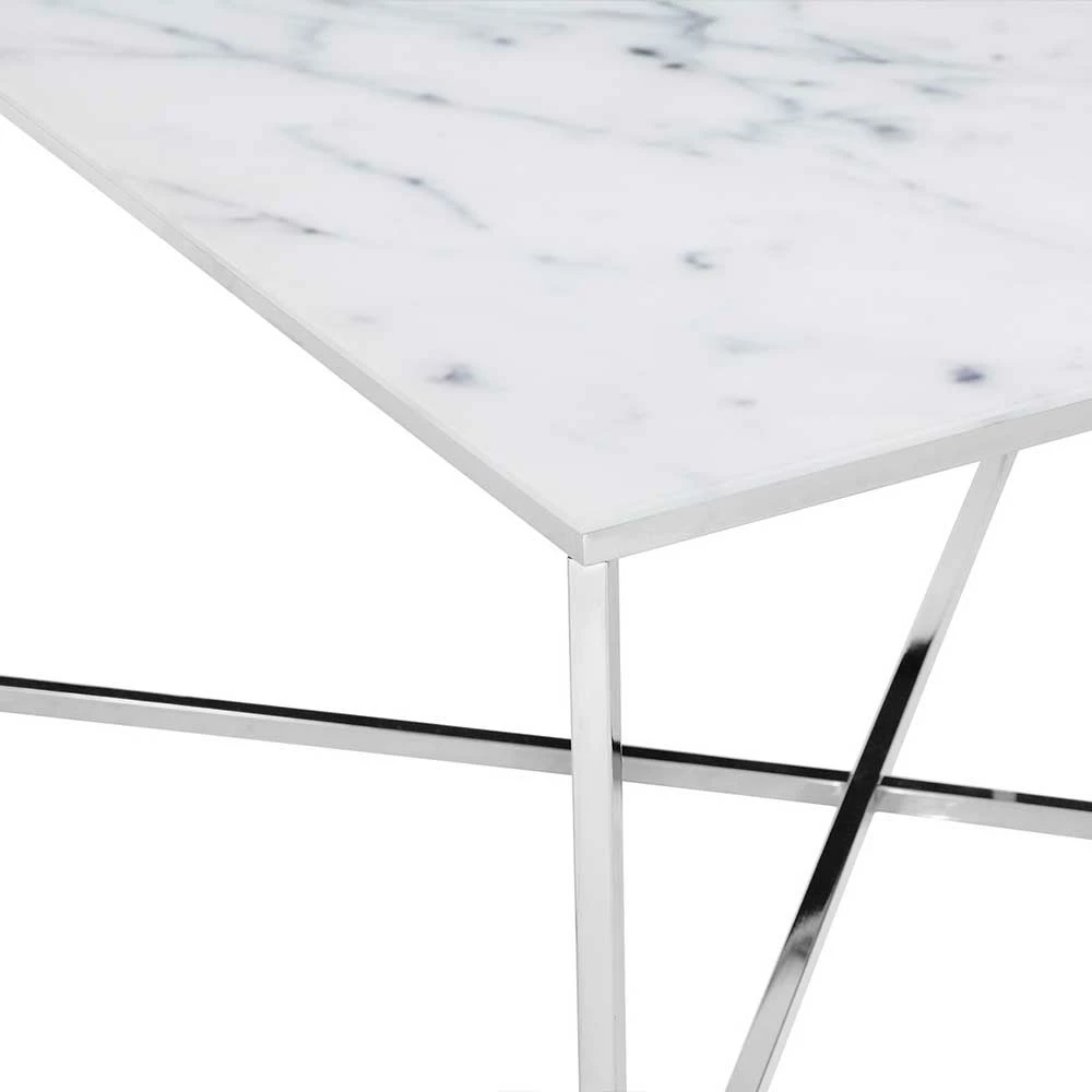Edler Couchtisch In Marmor & Chrom - Vancerta 4 Edler Couchtisch In Marmor & Chrom - Vancerta – Bild 4
