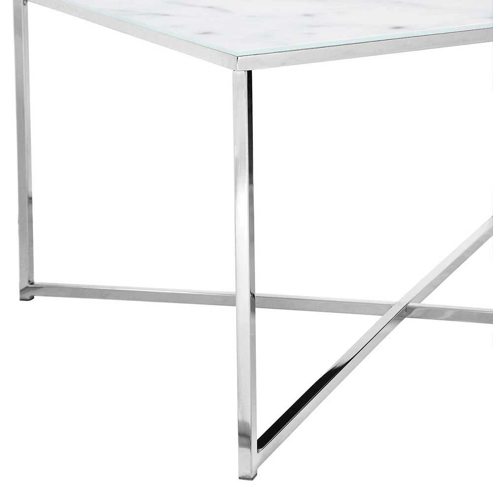 Edler Couchtisch In Marmor & Chrom - Vancerta 5 Edler Couchtisch In Marmor & Chrom - Vancerta – Bild 5