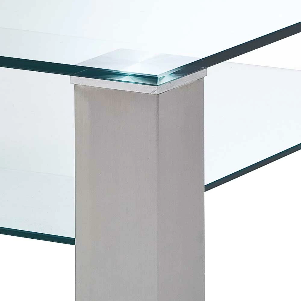 Edler Wohnzimmer Glastisch Mit 2 Platten - Alida – Bild 3