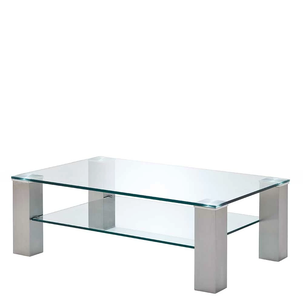 Edler Wohnzimmer Glastisch Mit 2 Platten - Alida – Bild 4