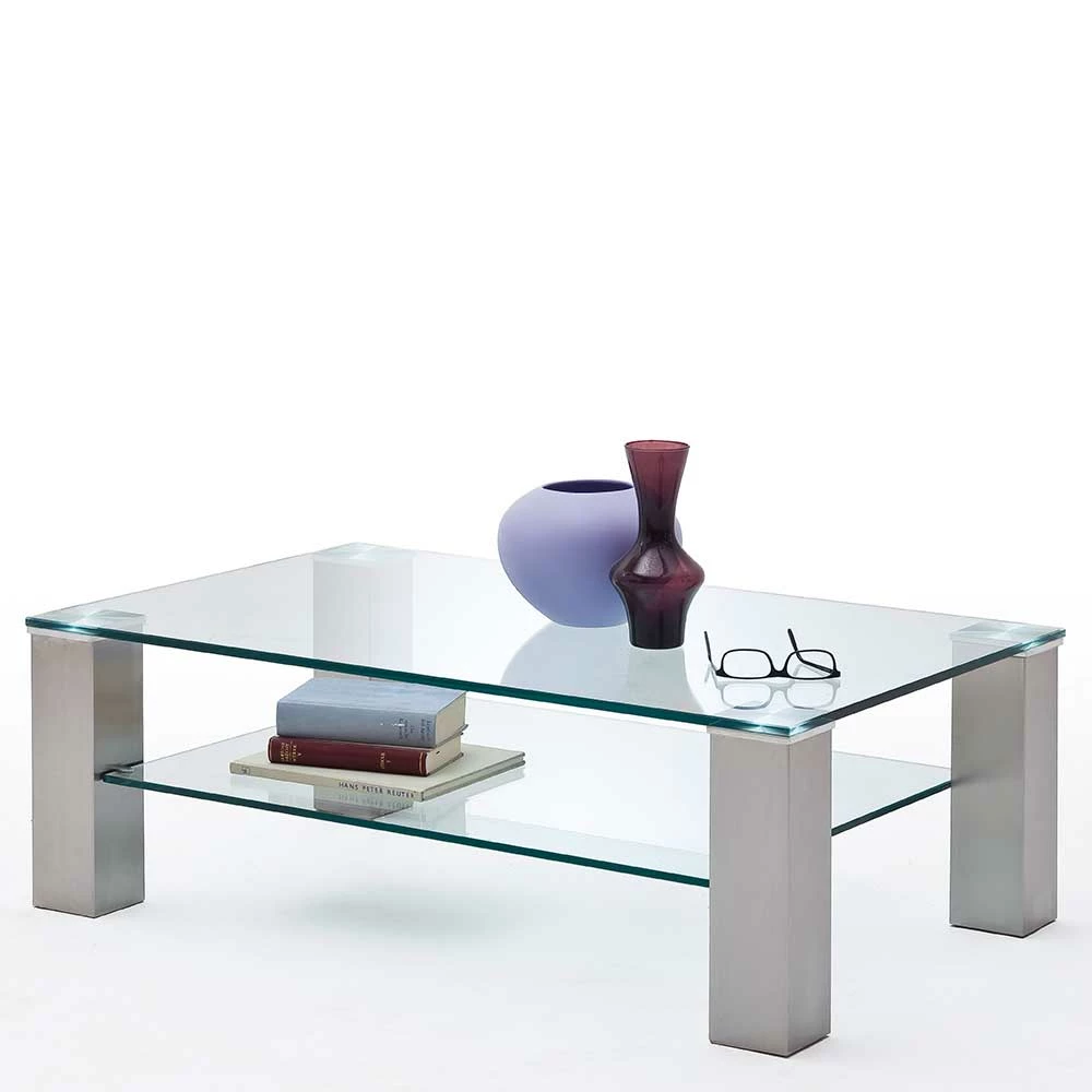 Edler Wohnzimmer Glastisch Mit 2 Platten - Alida – Bild 5