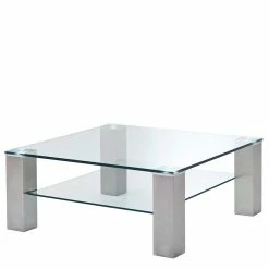 Edler Wohnzimmer Glastisch Mit 2 Platten - Alida