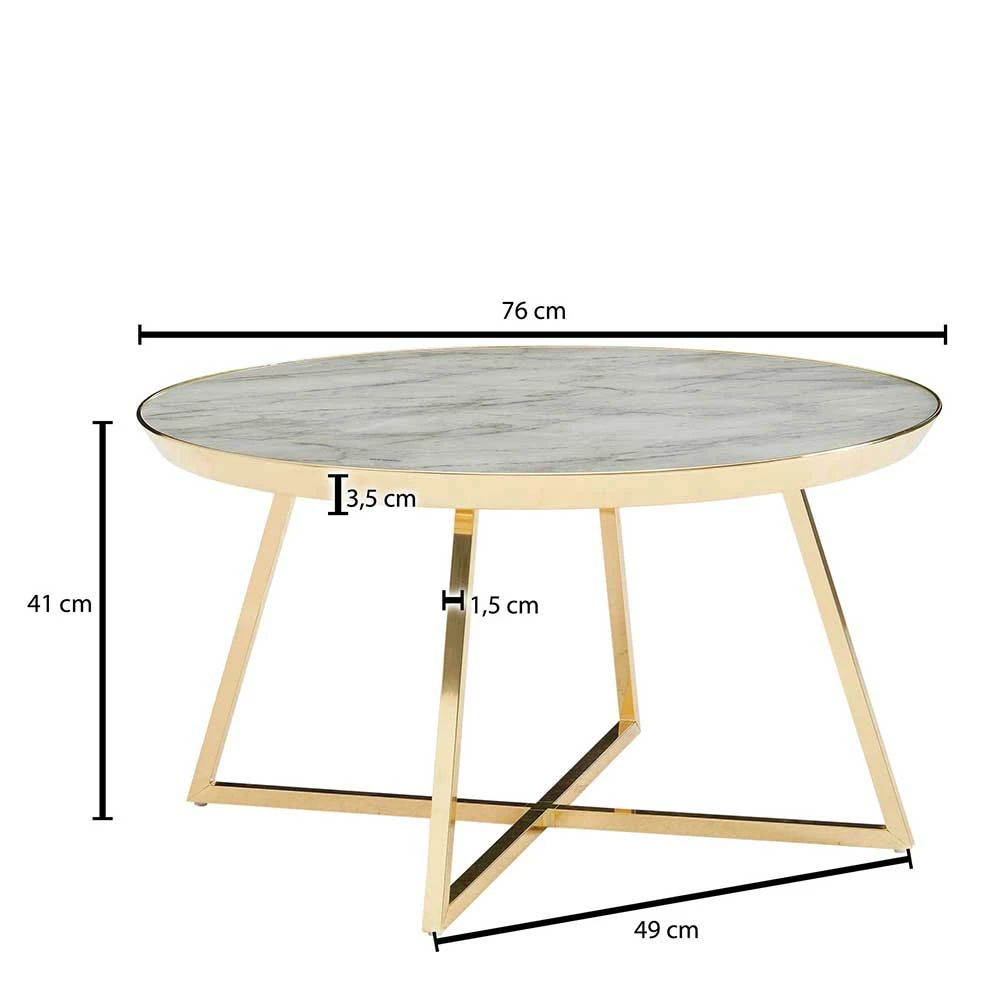 Eleganter Couchtisch In Marmor Optik Glas - Bosayda 5 Eleganter Couchtisch In Marmor Optik Glas - Bosayda – Bild 5
