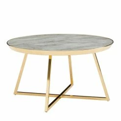 Eleganter Couchtisch In Marmor Optik Glas - Bosayda