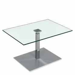 Alternative view of Eleganter Glas Couchtisch Auf Säulengestell - Ballardo