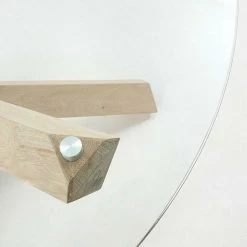 Esszimmer Glastisch In Rund 120cm - Haldus -Bouquet-shop esszimmer glastisch in rund 120cm mit mikado holz gestell haldus 04