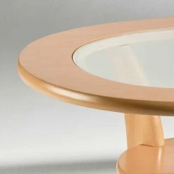 Glas Couchtisch In Oval 115x75 Cm - Rasfera -Bouquet-shop glas couchtisch in oval 115x75 cm aus buche teilmassiv rasfera 02