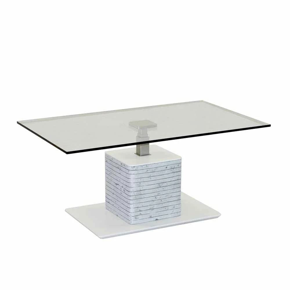 Glas Couchtisch Mit Liftmechanik Montego Mit Säulengestell In Beton Optik 1 Glas Couchtisch Mit Liftmechanik Montego Mit Säulengestell In Beton Optik