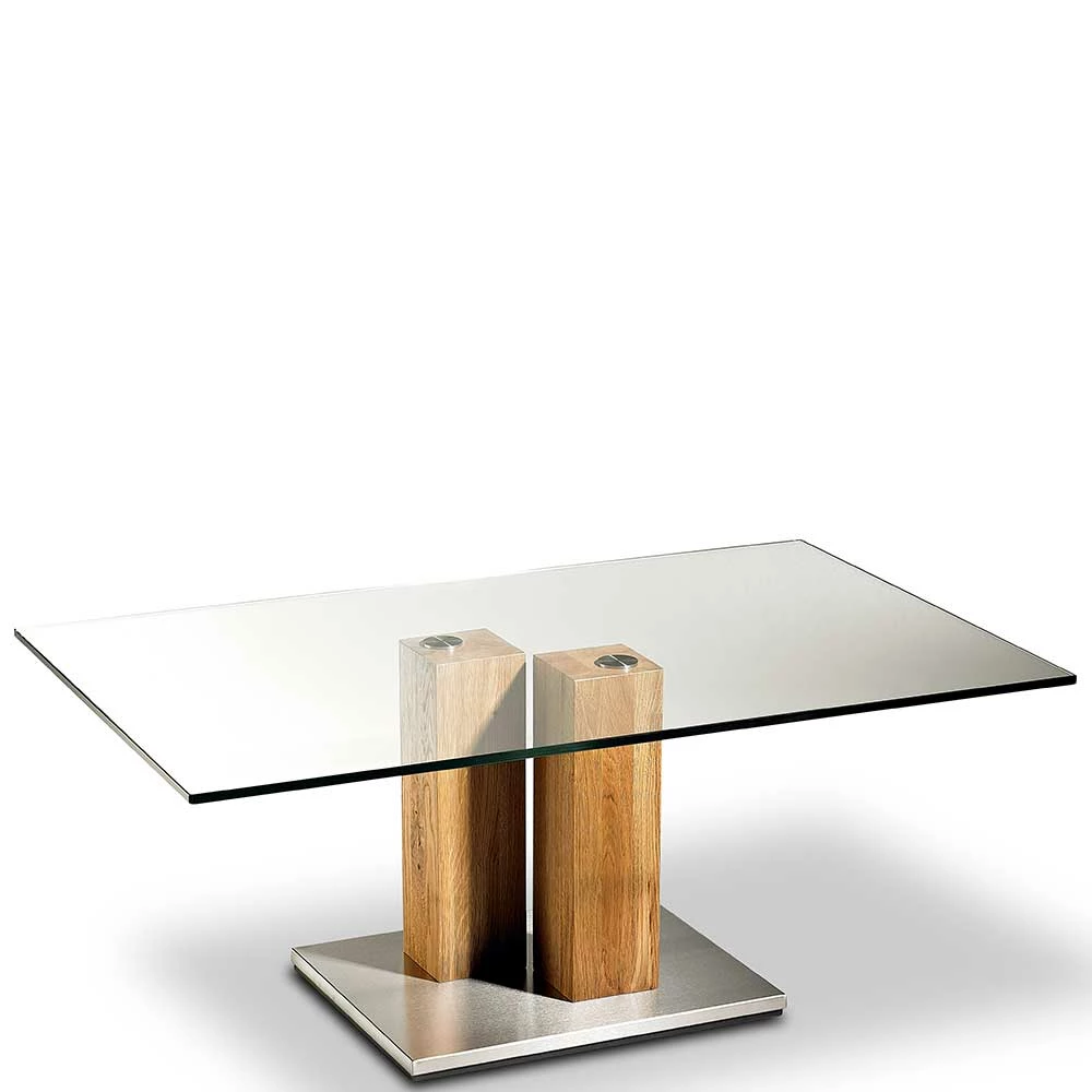 Glas Wohnzimmertisch Auf Säulengestell - Nova 2 Glas Wohnzimmertisch Auf Säulengestell - Nova – Bild 2