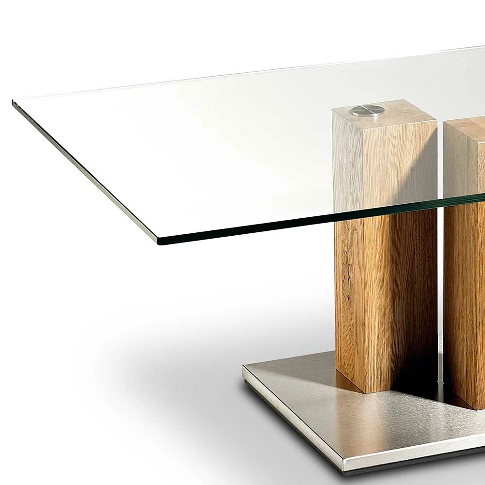 Glas Wohnzimmertisch Auf Säulengestell - Nova 3 Glas Wohnzimmertisch Auf Säulengestell - Nova – Bild 3