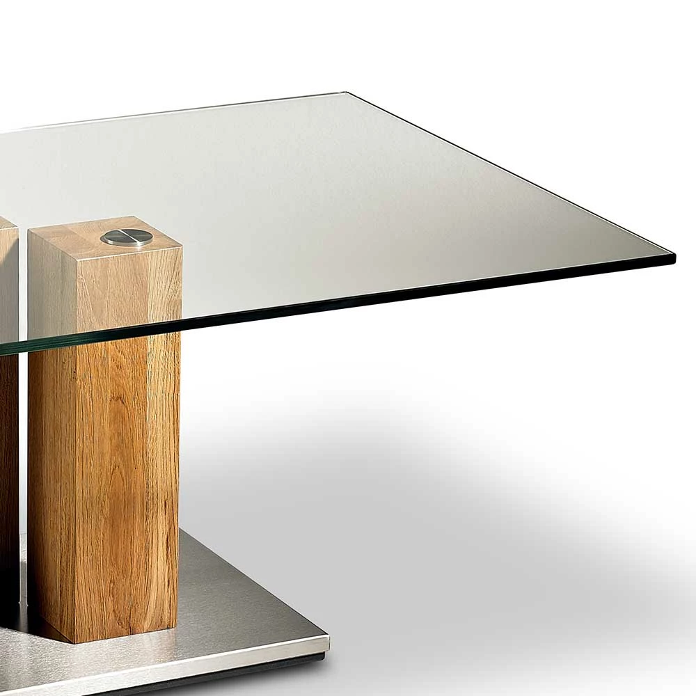Glas Wohnzimmertisch Auf Säulengestell - Nova 4 Glas Wohnzimmertisch Auf Säulengestell - Nova – Bild 4