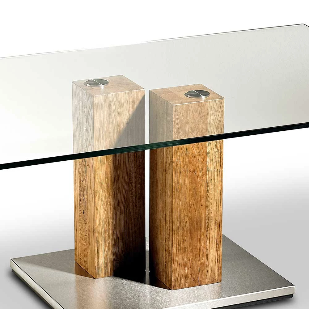 Glas Wohnzimmertisch Auf Säulengestell - Nova 5 Glas Wohnzimmertisch Auf Säulengestell - Nova – Bild 5